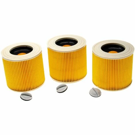 vhbw Lot de 3x filtres à cartouche compatible avec Kärcher NT 27/1 ME Professional, NT 27/1 aspirateur à sec ou humide - Filtre plissé, jaune Vhbw Lot De 3x Filtres à Cartouche Compatible Avec Kärcher NT 27/1 ME Professional, NT 27/1 Aspirateur à Sec Ou Humide - Filtre Plissé, Jaune -Aspirateur et sac Soldes 61351216 1