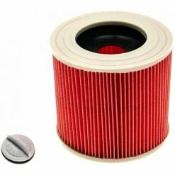 Vhbw Filtre à Cartouche Compatible Avec Kärcher A 2064 PT, A 2074 PT, A 2024 Pt, A 2054 Me Aspirateur à Sec Ou Humide - Filtre Plissé, Rouge