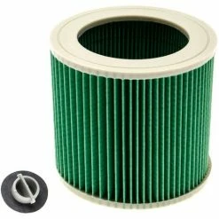 Vhbw Filtre à Cartouche Compatible Avec Kärcher WD 3.600, WD 3.370 M, WD 3.300 M, WD 3.500 P Aspirateur à Sec Ou Humide - Filtre Plissé, Vert -Aspirateur et sac Soldes 61351528 3