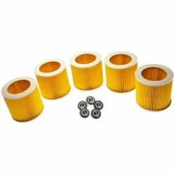 Vhbw Lot De 5x Filtres à Cartouche Compatible Avec Kärcher NT 27/1 ME Professional, NT 27/1 Aspirateur à Sec Ou Humide - Filtre Plissé, Jaune -Aspirateur et sac Soldes 61356917 3