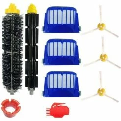 MEZHENG Kit De Recharges Pour Roomba Série 600 605 615 616 620 621 630 635 650 652 660 665 680 690 695. Pack De 10 Pièces Compatibles Avec IRobot, Brosses Et Filtres