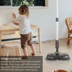 MEZHENG Accessoire Vadrouille électrique Dyson V11 V10 V8 V7 Vadrouille Avec Réservoir D'eau 6 Dyson Aspirateur Vadrouille Chiffon Accessoire Brosse 2 En 1 Dyson Animal Absolute Fluffy Absolute Extra -Aspirateur et sac Soldes 63702178 3