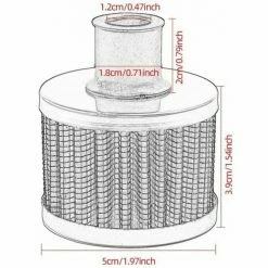 Voiture Bleue Filtre à Air Modifié Interface Universelle Moto Air Filtre à Huile Voiture Filtre D'admission D'air Froid,HANBING -Aspirateur et sac Soldes 63785385 3