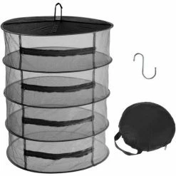 MEZHENG Filet De Séchage - 4 Couches Maille Suspendue Filet De Séchage Pour Séchage D'herbes, Filet Séchage D'herbe Avec Des Fermetures À Glissière-45 Cm / 60 Cm…