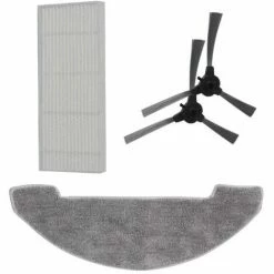 PROSCENIC Kit D'accessoires(2 Brosses Latérales + 1 Lavette + 1 Filtre HEPA) Pour Aspirateur Robot 850P/850T