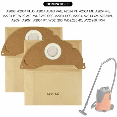 OSQI Lot de 10 sacs d’aspirateur pour Karcher 6.904-322.0 OSQI Lot De 10 Sacs D’aspirateur Pour Karcher 6.904-322.0 -Aspirateur et sac Soldes 65500860 2