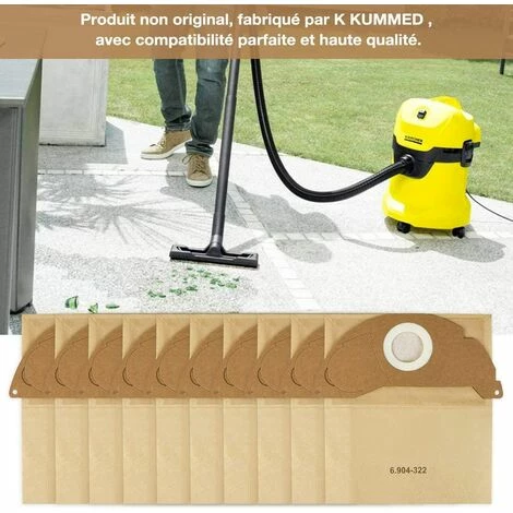 OSQI Lot de 10 sacs d’aspirateur pour Karcher 6.904-322.0 OSQI Lot De 10 Sacs D’aspirateur Pour Karcher 6.904-322.0 -Aspirateur et sac Soldes 65500860 3