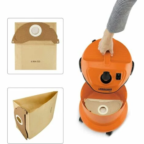 OSQI Lot de 10 sacs d’aspirateur pour Karcher 6.904-322.0 OSQI Lot De 10 Sacs D’aspirateur Pour Karcher 6.904-322.0 -Aspirateur et sac Soldes 65500860 4