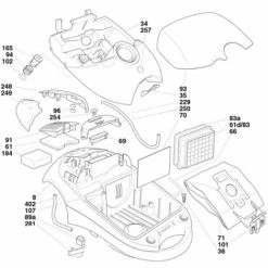 CARTER MOTEUR REP 8 POUR PETIT ELECTROMENAGER HOOVER - 03722028